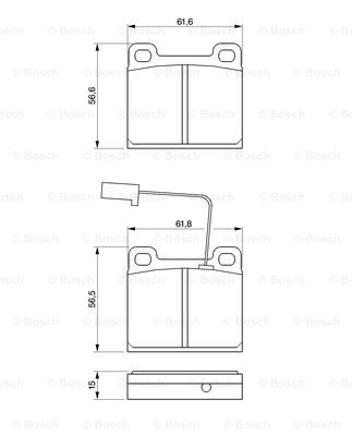 set placute frana,frana disc 0 986 424 035 BOSCH