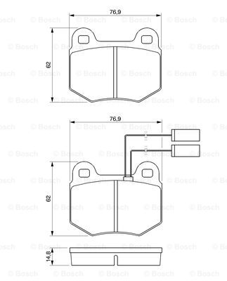 set placute frana,frana disc 0 986 424 037 BOSCH
