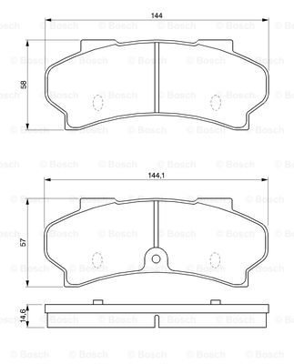set placute frana,frana disc 0 986 424 045 BOSCH
