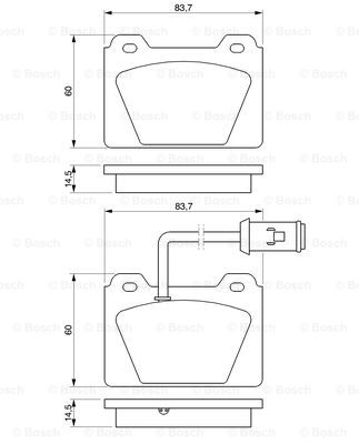 set placute frana,frana disc 0 986 424 095 BOSCH