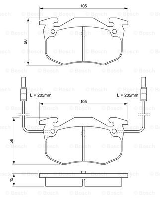 set placute frana,frana disc 0 986 424 147 BOSCH