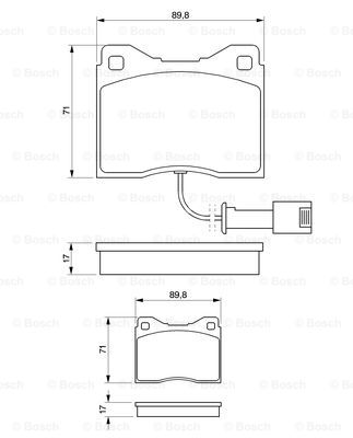 set placute frana,frana disc 0 986 424 152 BOSCH