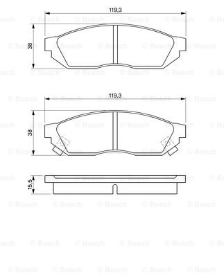 set placute frana,frana disc 0 986 424 155 BOSCH