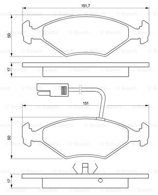 set placute frana,frana disc 0 986 424 178 BOSCH