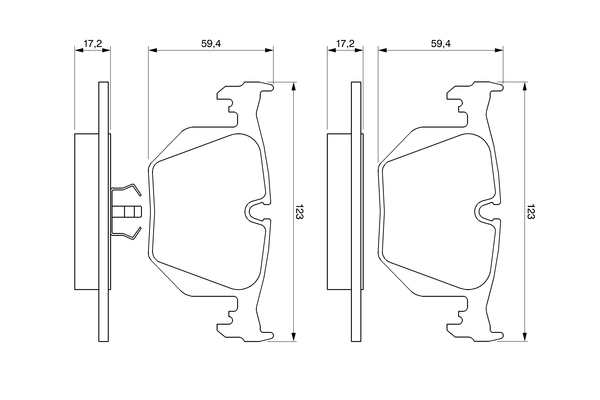 Set placute frana,frana disc 0 986 424 185 BOSCH