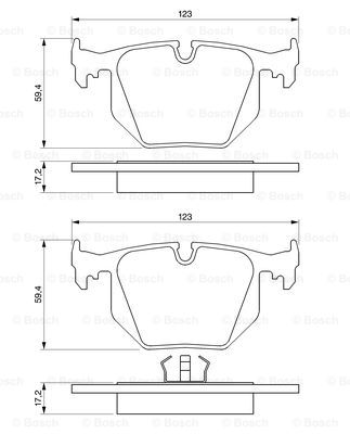 set placute frana,frana disc 0 986 424 185 BOSCH