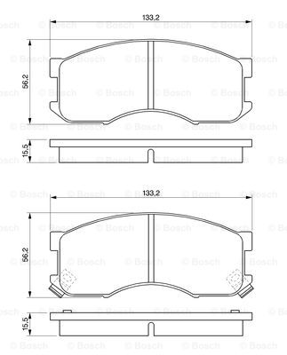 set placute frana,frana disc 0 986 424 202 BOSCH