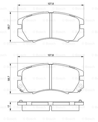 set placute frana,frana disc 0 986 424 211 BOSCH