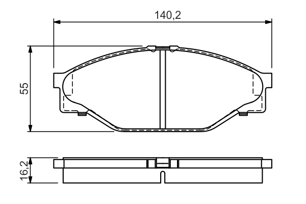 set placute frana,frana disc 0 986 424 225 BOSCH