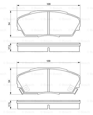 set placute frana,frana disc 0 986 424 260 BOSCH