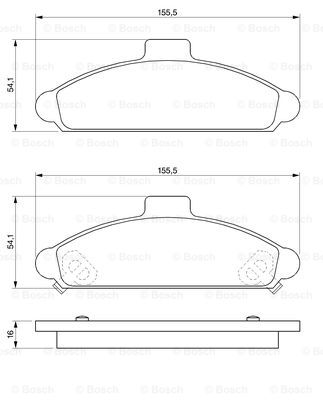 set placute frana,frana disc 0 986 424 330 BOSCH