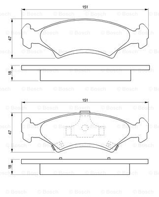 set placute frana,frana disc 0 986 424 348 BOSCH