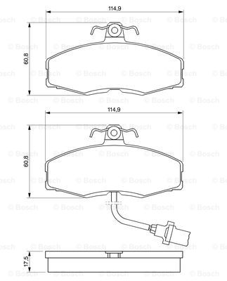 set placute frana,frana disc 0 986 424 381 BOSCH