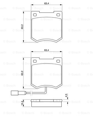 set placute frana,frana disc 0 986 424 417 BOSCH
