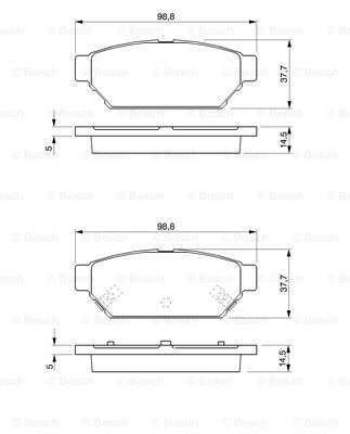 set placute frana,frana disc 0 986 424 464 BOSCH