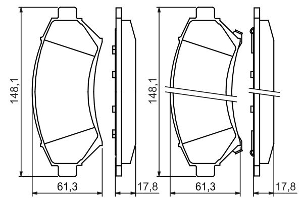 Set placute frana,frana disc 0 986 424 466 BOSCH