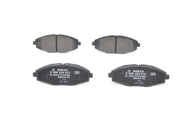 Set placute frana,frana disc 0 986 424 512 BOSCH