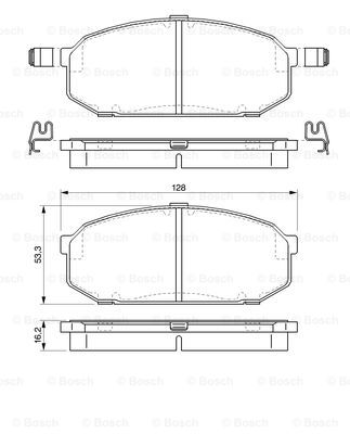 set placute frana,frana disc 0 986 424 573 BOSCH