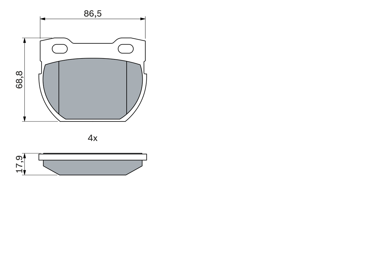 Set placute frana,frana disc 0 986 424 606 BOSCH