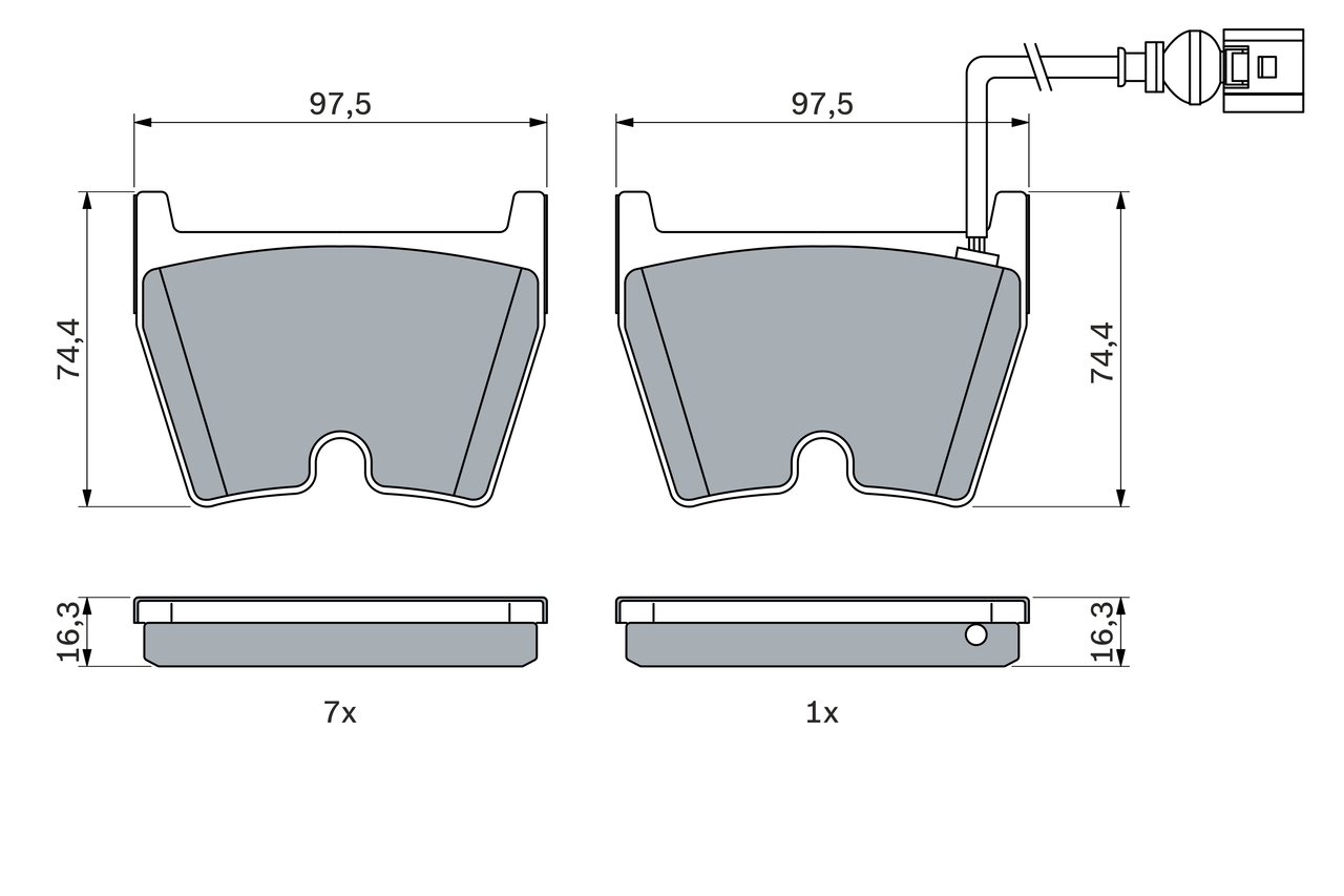 Set placute frana,frana disc 0 986 424 613 BOSCH