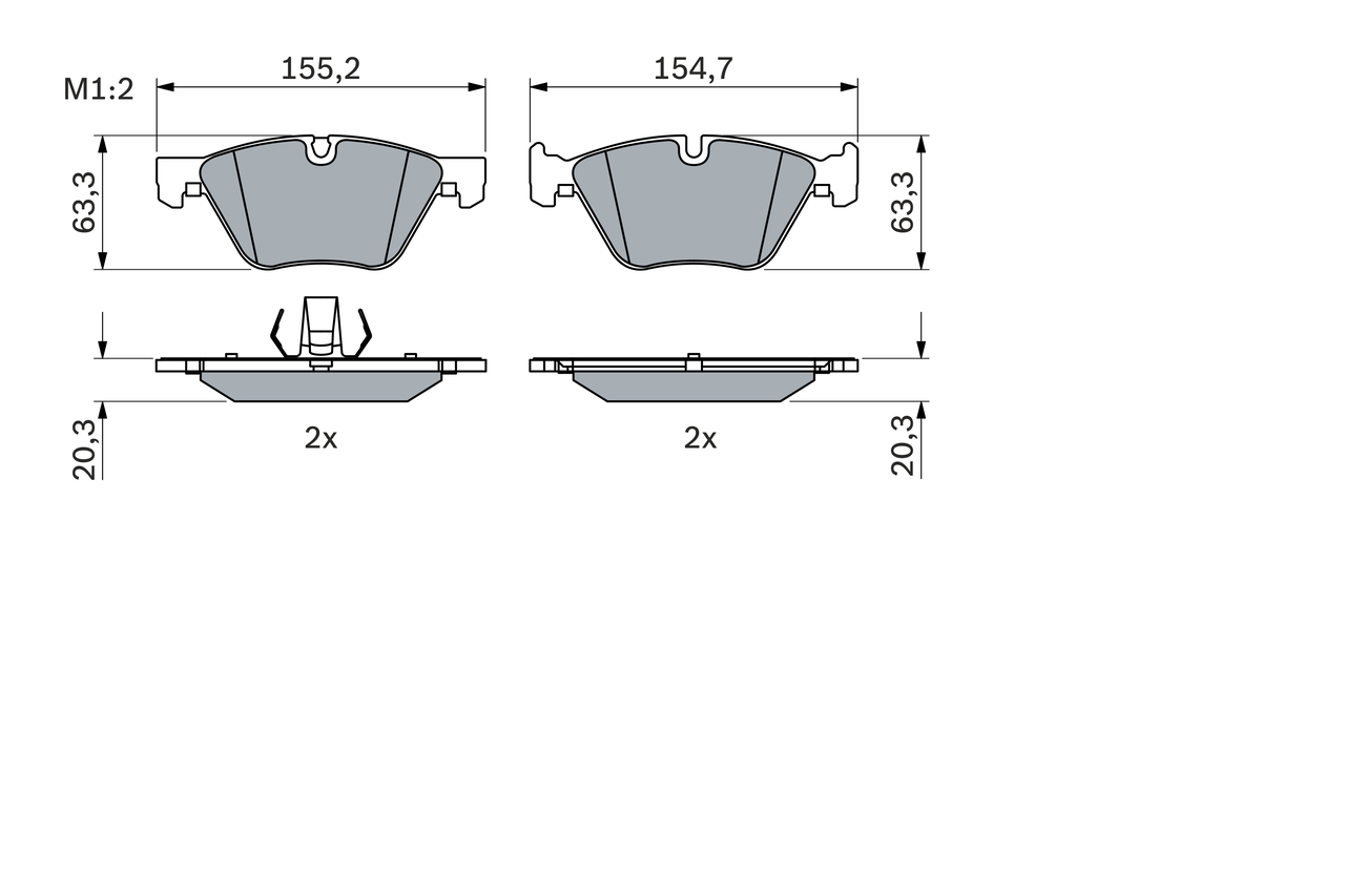 Set placute frana,frana disc 0 986 424 621 BOSCH