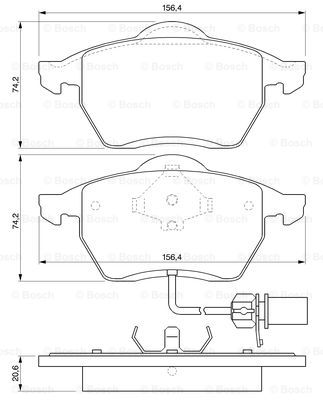 set placute frana,frana disc 0 986 424 633 BOSCH