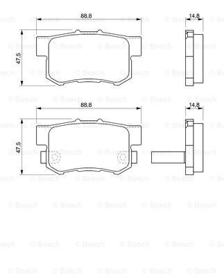 set placute frana,frana disc 0 986 424 771 BOSCH