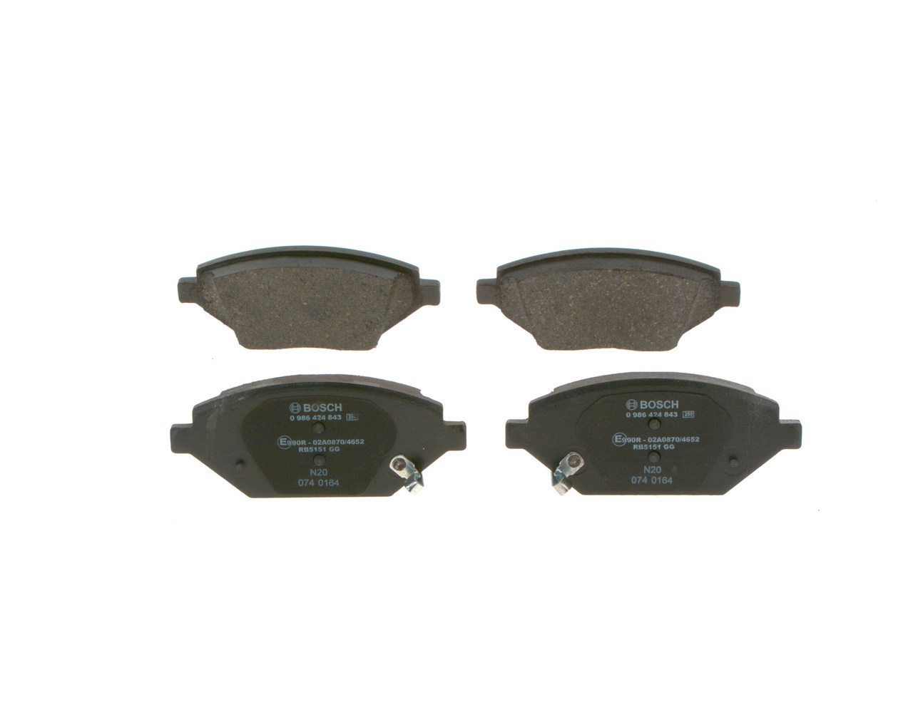 set placute frana,frana disc 0 986 424 843 BOSCH