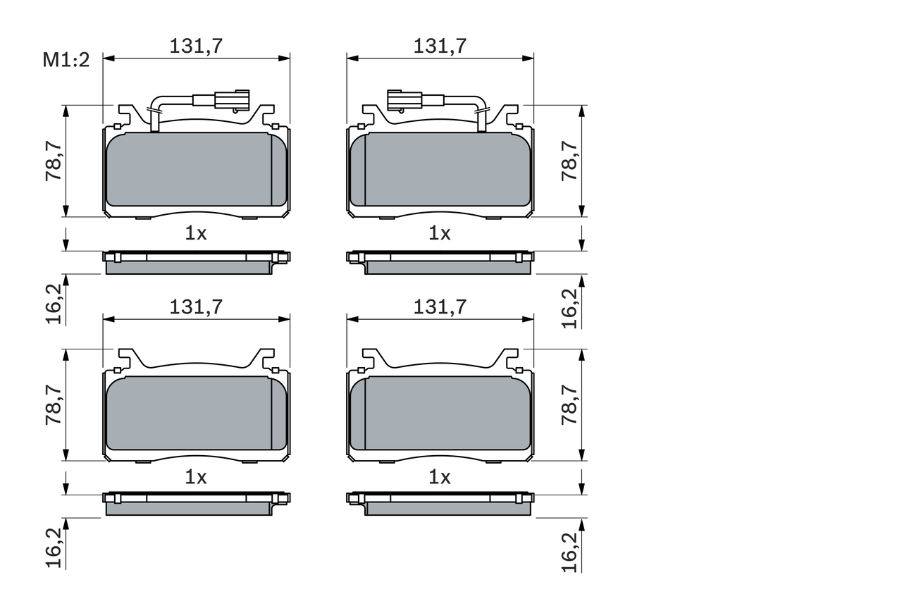 Set placute frana,frana disc 0 986 424 851 BOSCH