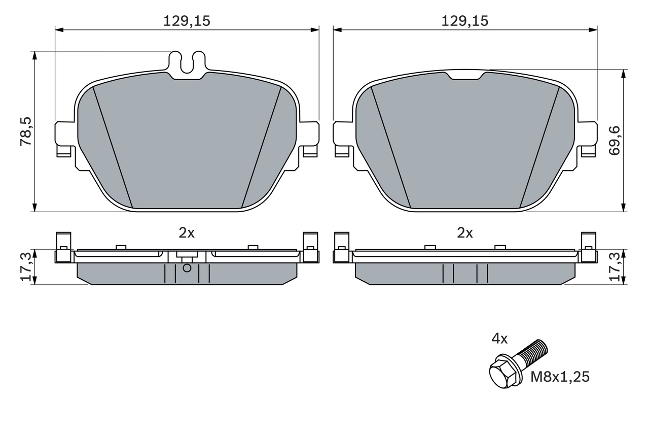 Set placute frana,frana disc 0 986 424 858 BOSCH