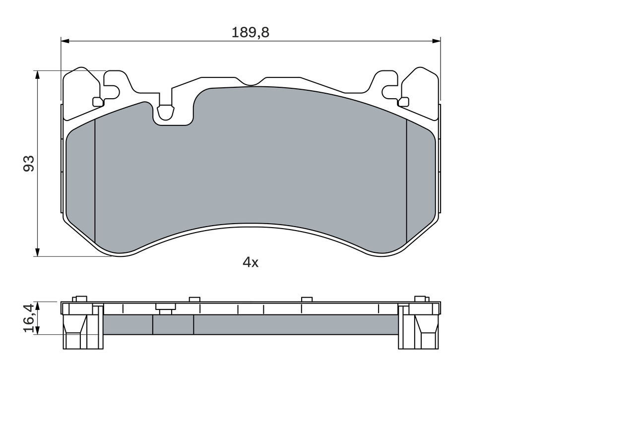 Set placute frana,frana disc 0 986 424 861 BOSCH