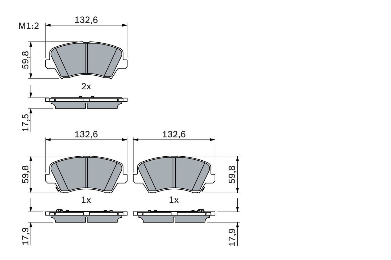 Set placute frana,frana disc 0 986 424 863 BOSCH