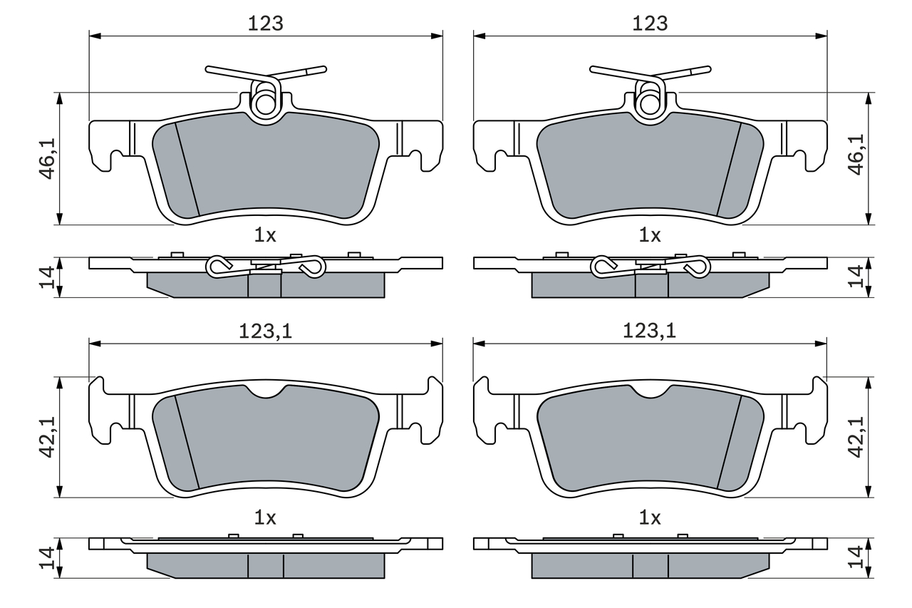 Set placute frana,frana disc 0 986 424 866 BOSCH