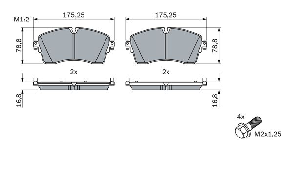 Set placute frana,frana disc 0 986 424 871 BOSCH