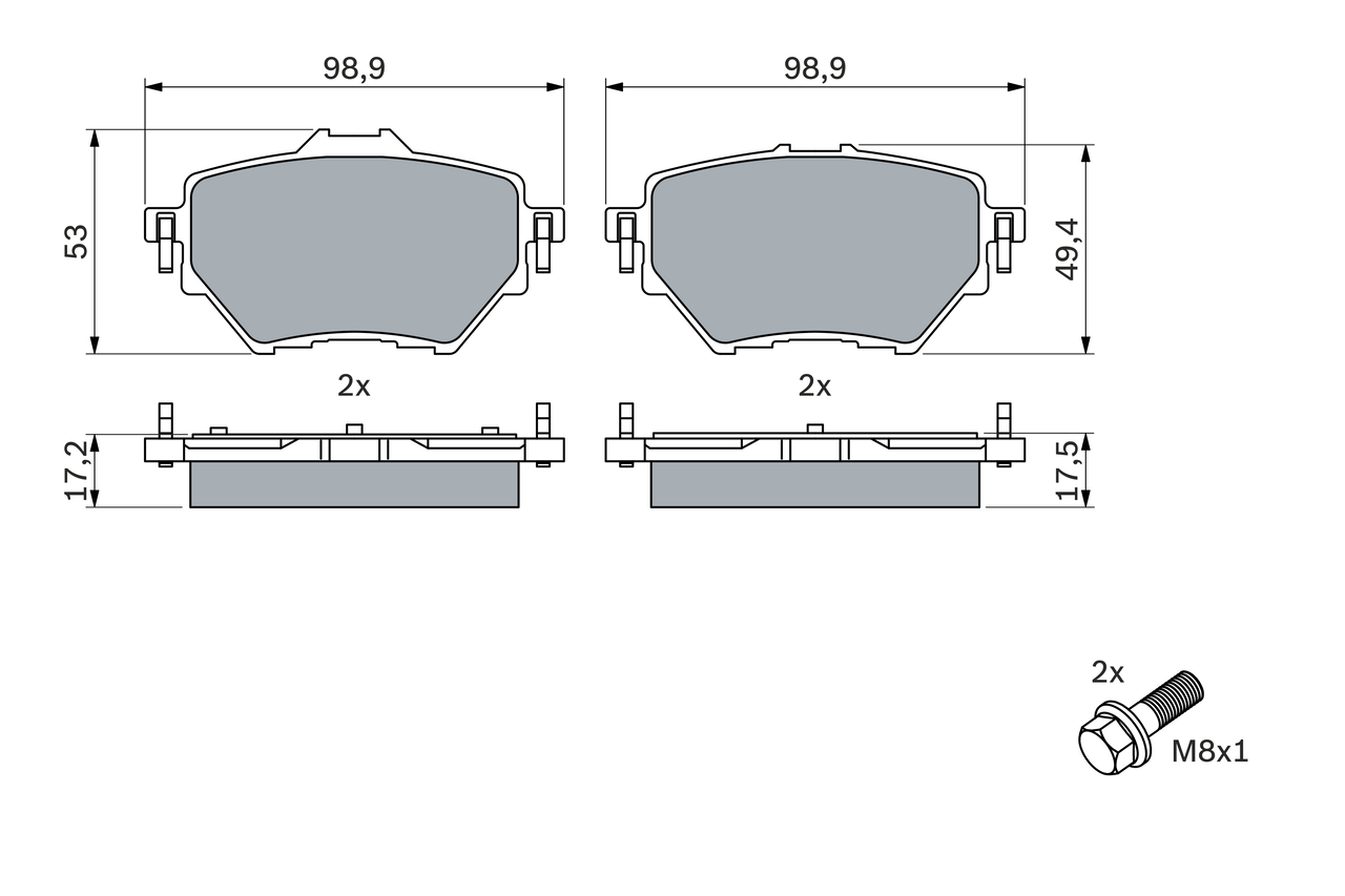 Set placute frana,frana disc 0 986 424 878 BOSCH