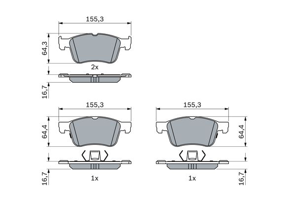 Set placute frana,frana disc 0 986 424 885 BOSCH