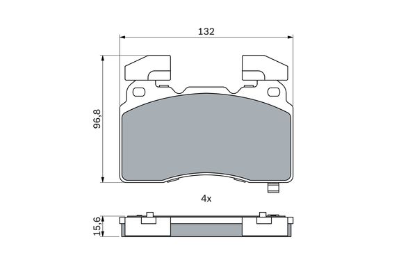 Set placute frana,frana disc 0 986 424 894 BOSCH