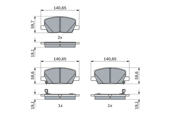 Set placute frana,frana disc 0 986 424 896 BOSCH