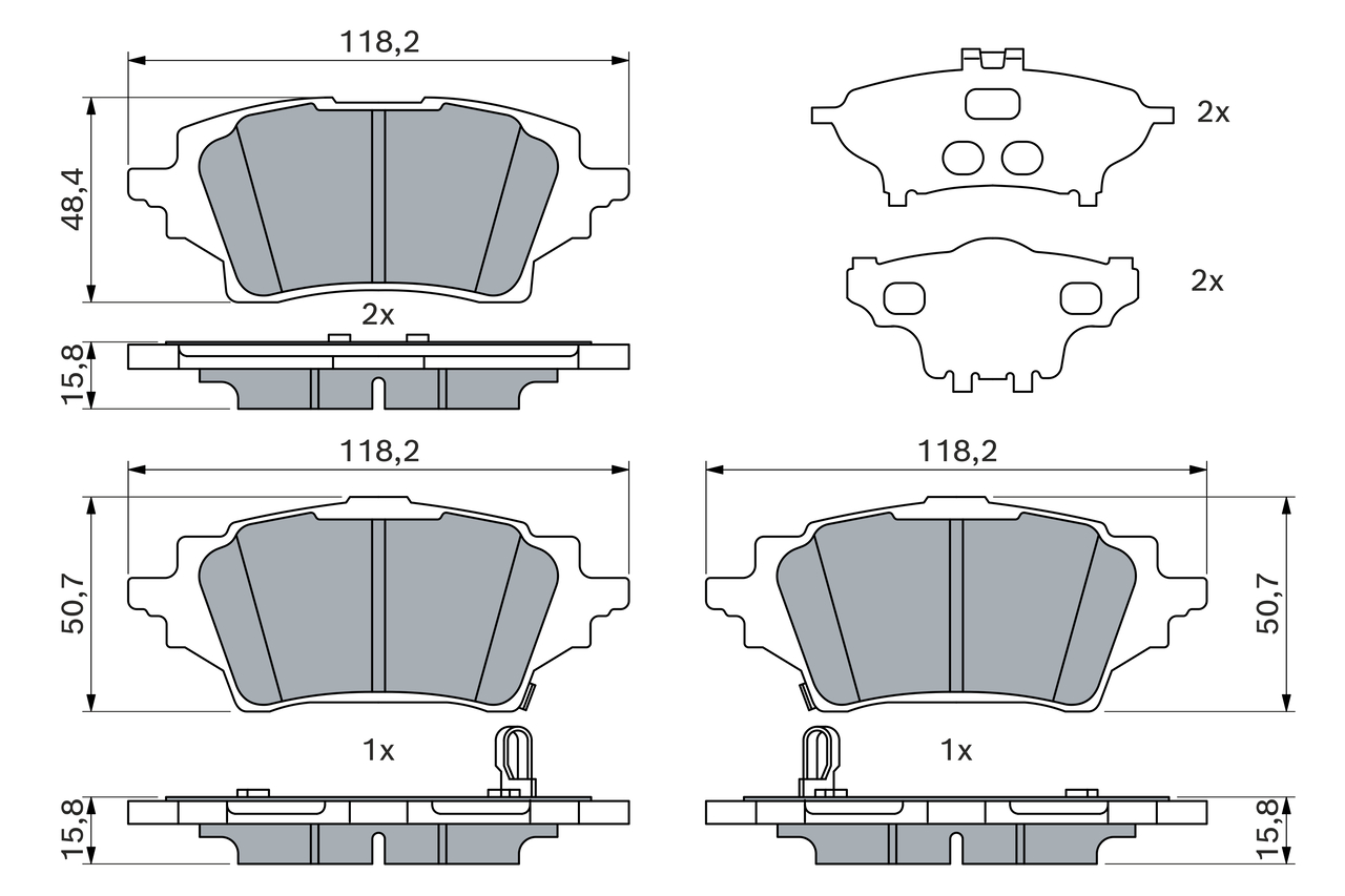 Set placute frana,frana disc 0 986 424 911 BOSCH