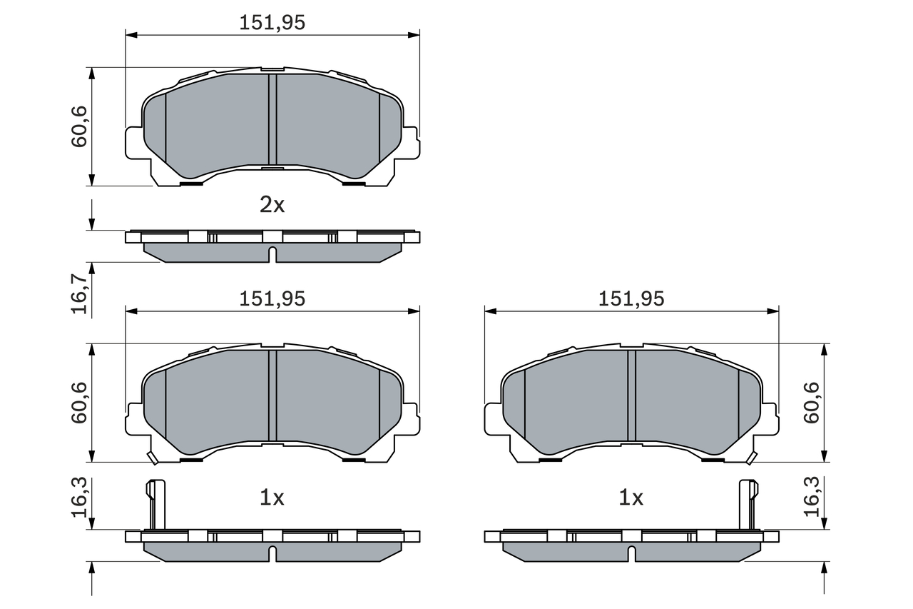 Set placute frana,frana disc 0 986 424 916 BOSCH