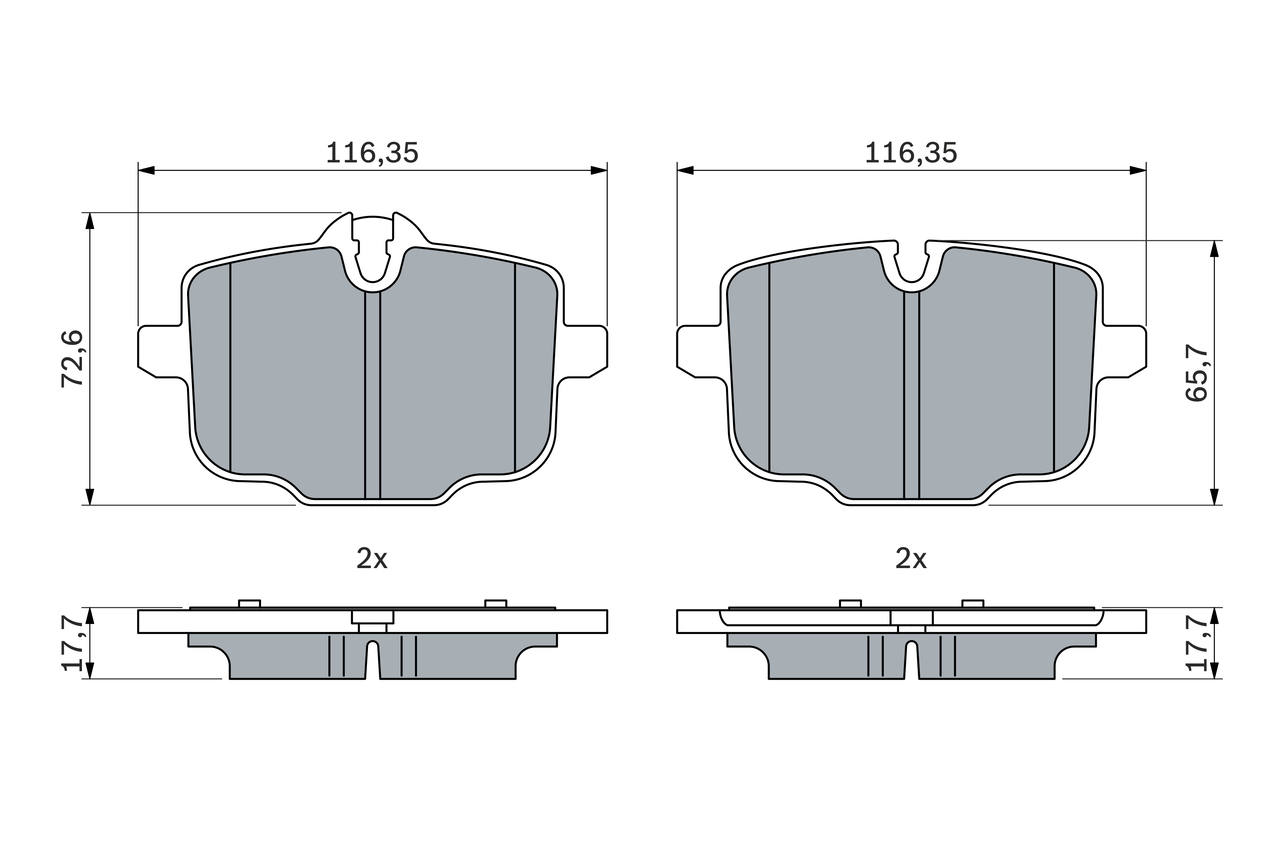 Set placute frana,frana disc 0 986 424 922 BOSCH