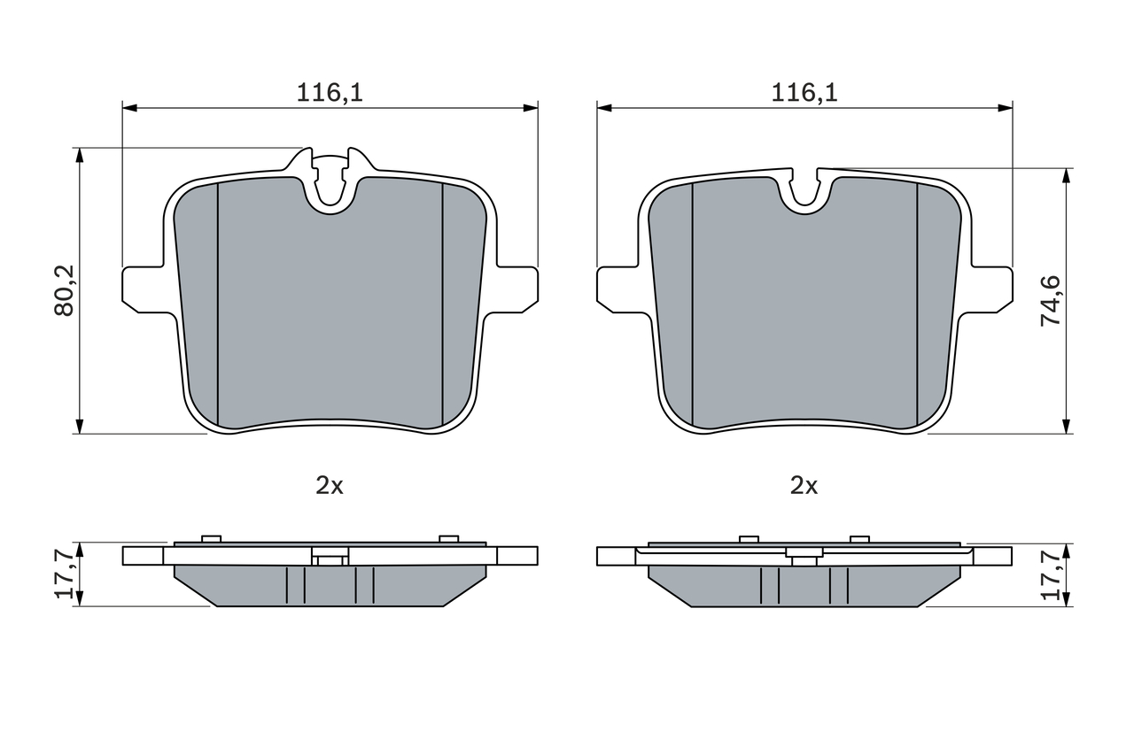 Set placute frana,frana disc 0 986 424 923 BOSCH