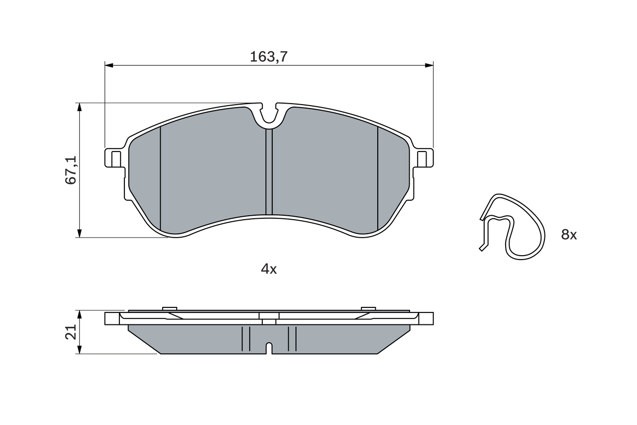 Set placute frana,frana disc 0 986 424 929 BOSCH