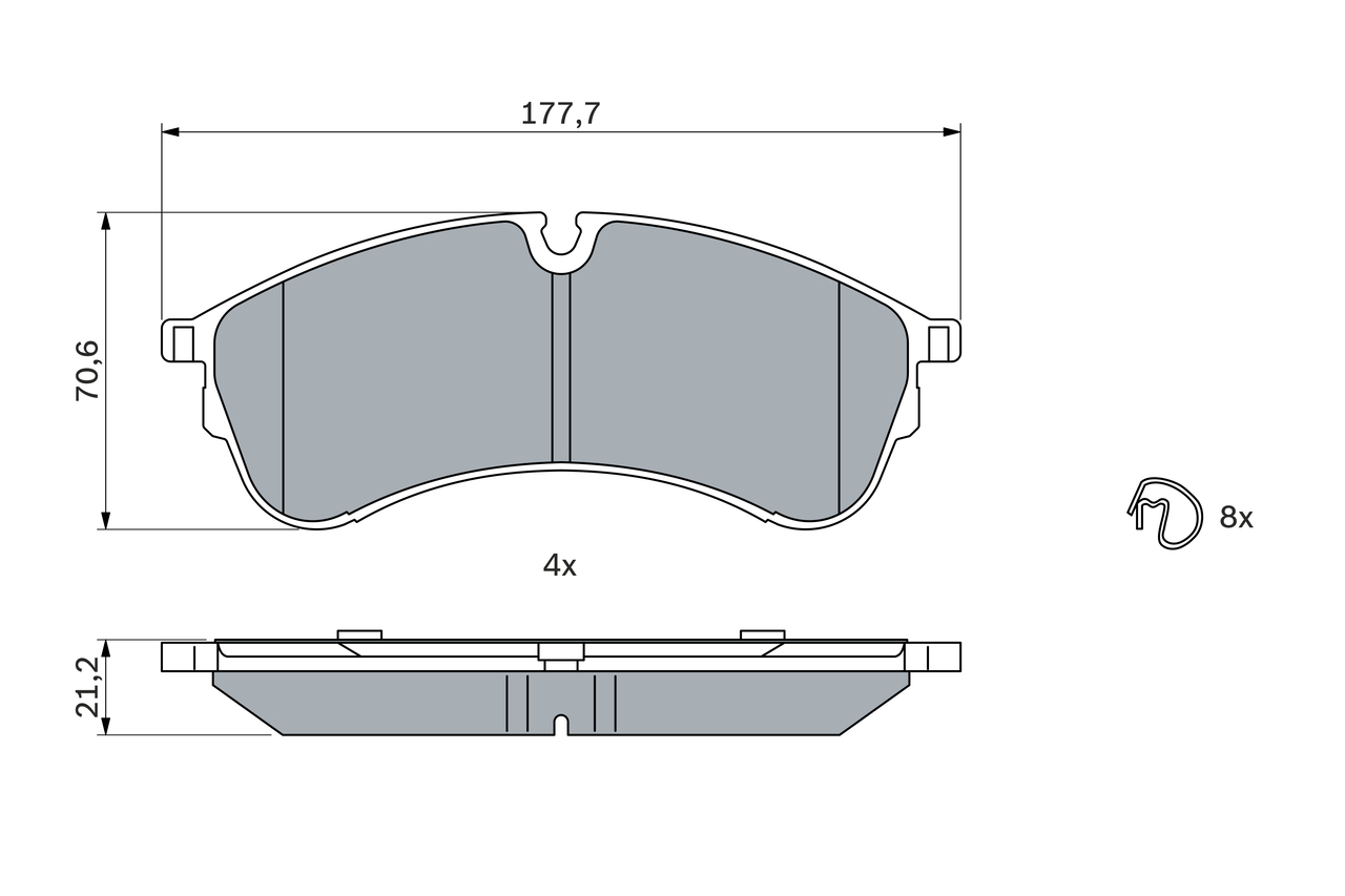 Set placute frana,frana disc 0 986 424 930 BOSCH