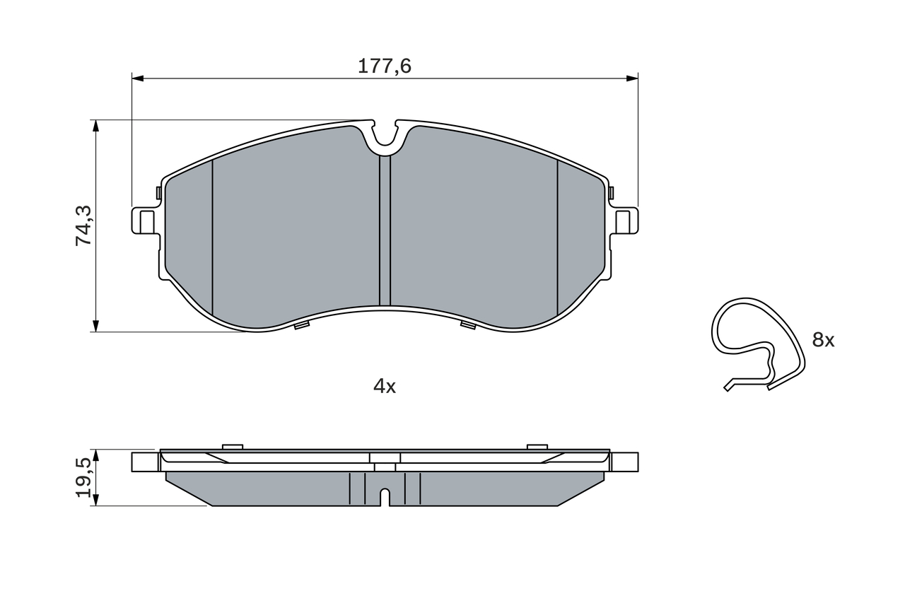 Set placute frana,frana disc 0 986 424 931 BOSCH