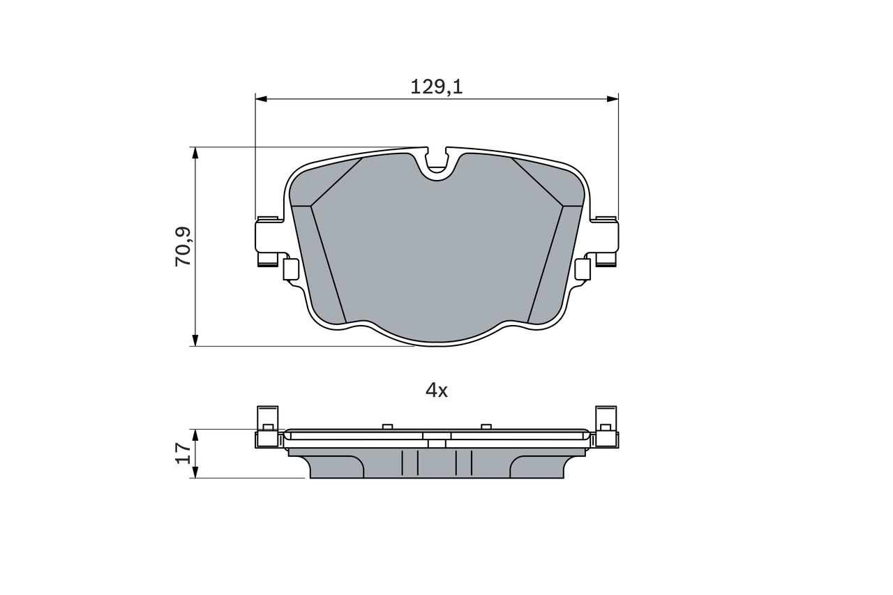 Set placute frana,frana disc 0 986 424 948 BOSCH