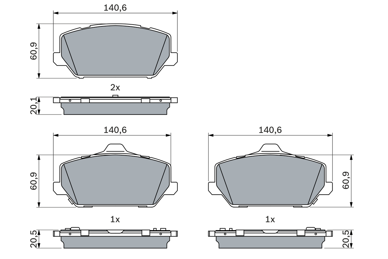 Set placute frana,frana disc 0 986 424 954 BOSCH