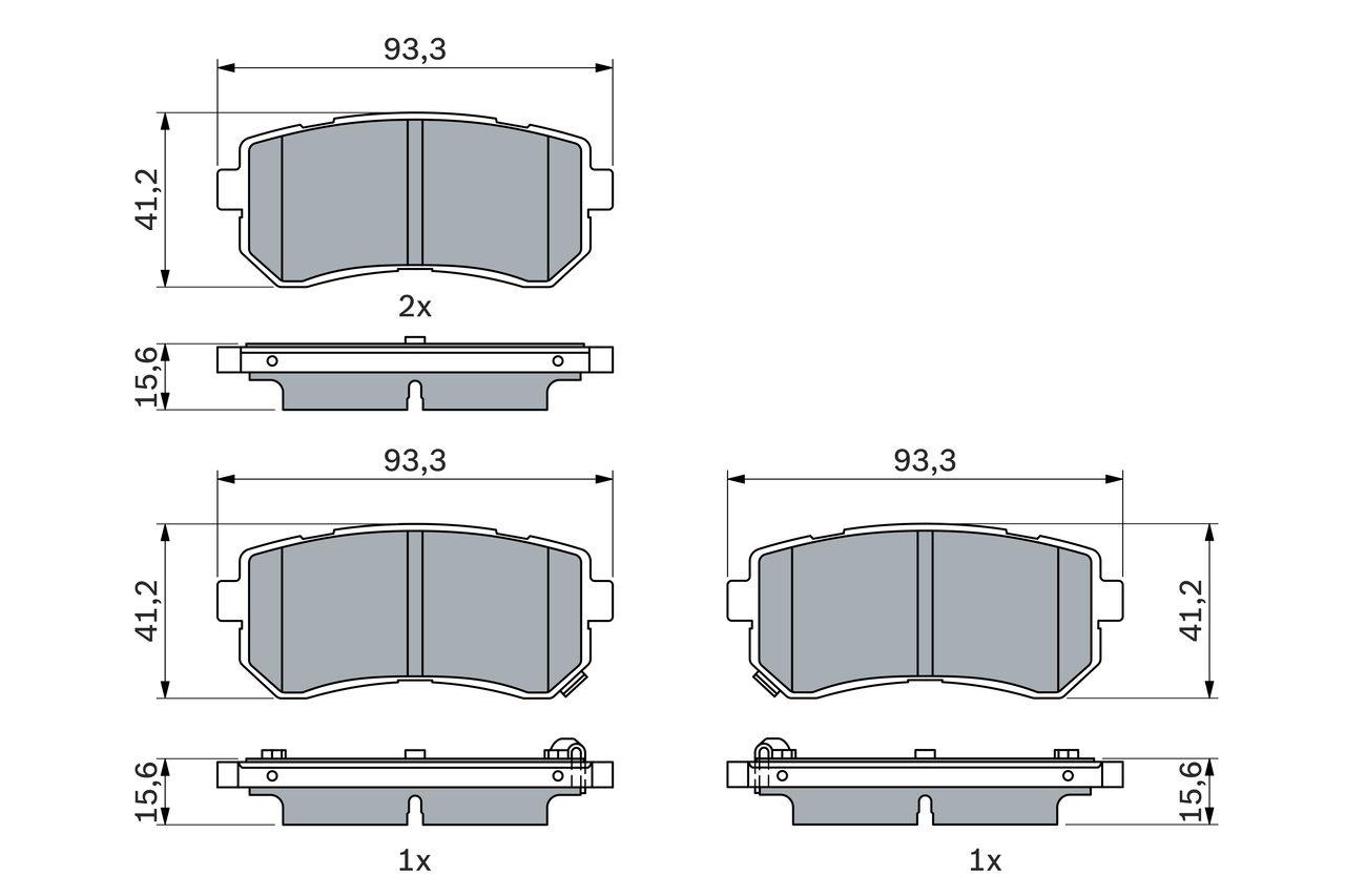 Set placute frana,frana disc 0 986 424 956 BOSCH