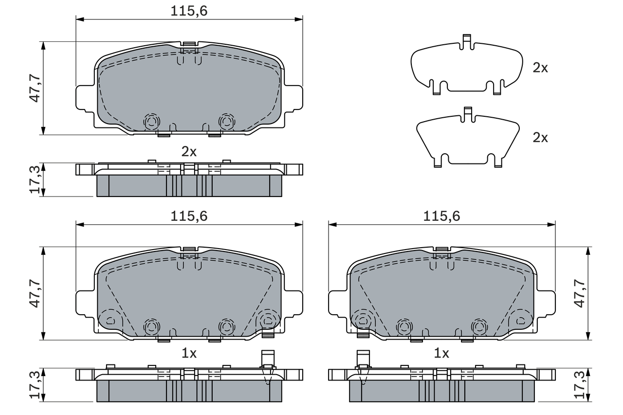 Set placute frana,frana disc 0 986 424 963 BOSCH