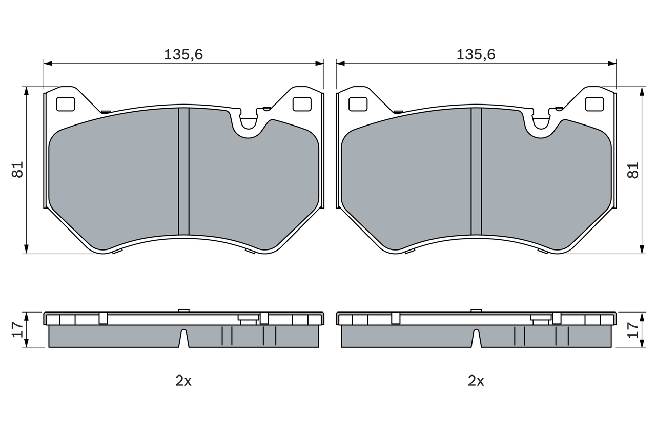 Set placute frana,frana disc 0 986 424 966 BOSCH